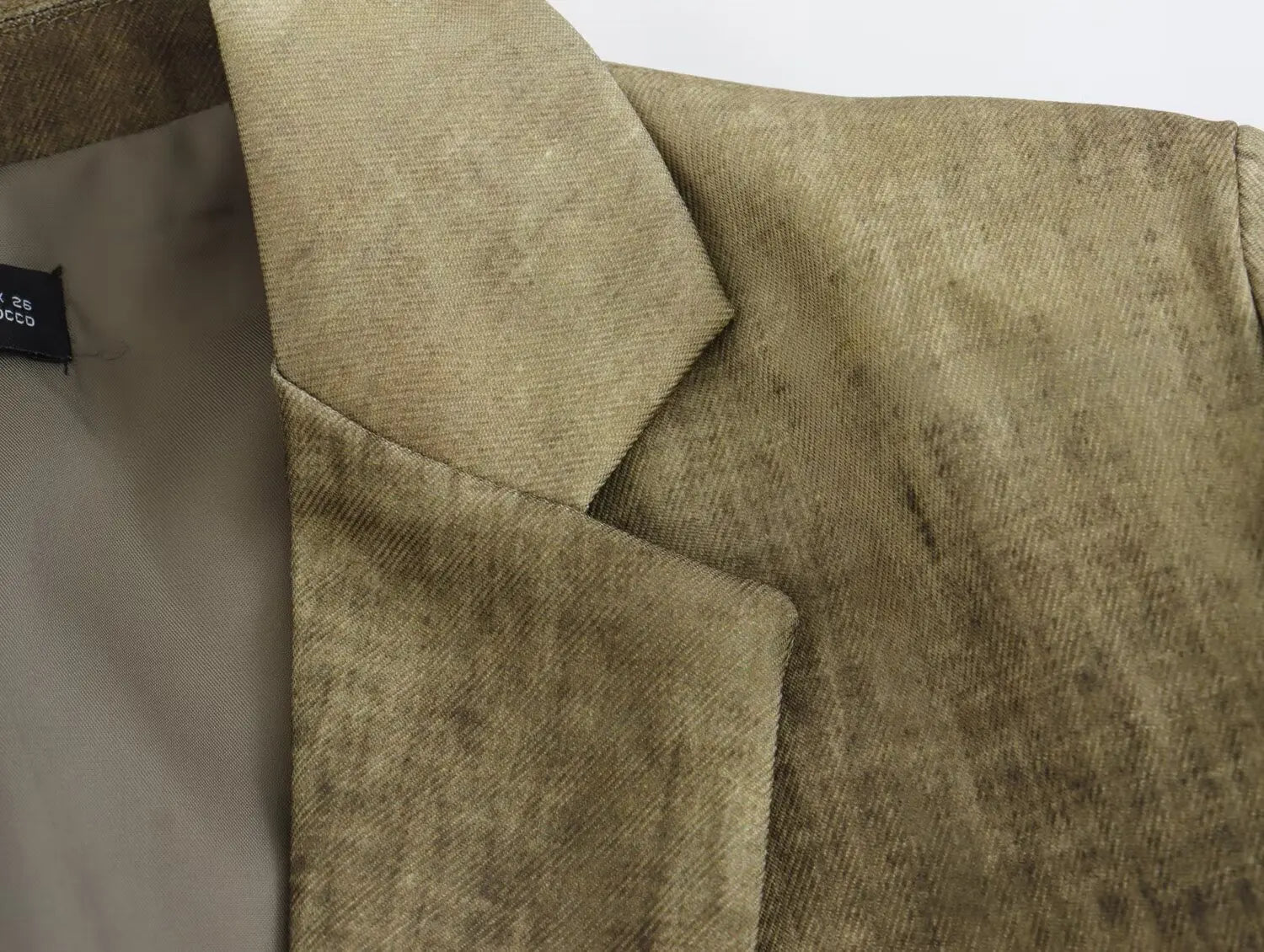 VTKW Halo Dyed Buttonless Lapel Design With High-quality 2025 Spring New Women's Blazer Versatile Long Suit Jacket