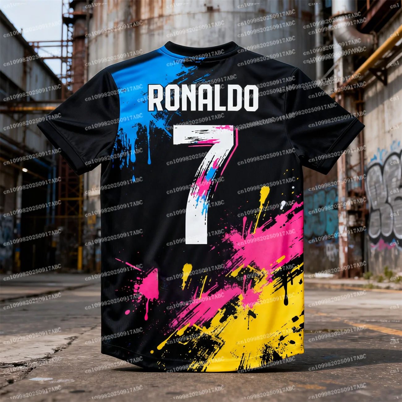 Summer Kid Jersey Men Tshirt Graffiti Ronaldo Football Jersey Kit Men Jersey Women Tshirt Kid Tshirt Women Jersey T-Shirt