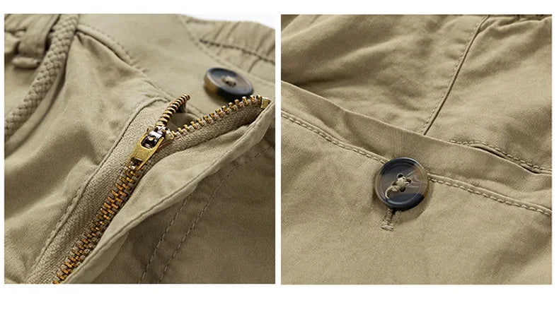 New Summer Men Cargo Shorts Mens Fashion Cotton Beach Multi Pocket Shorts Man Spring Casual Joggers Shorts Male Dropshipping