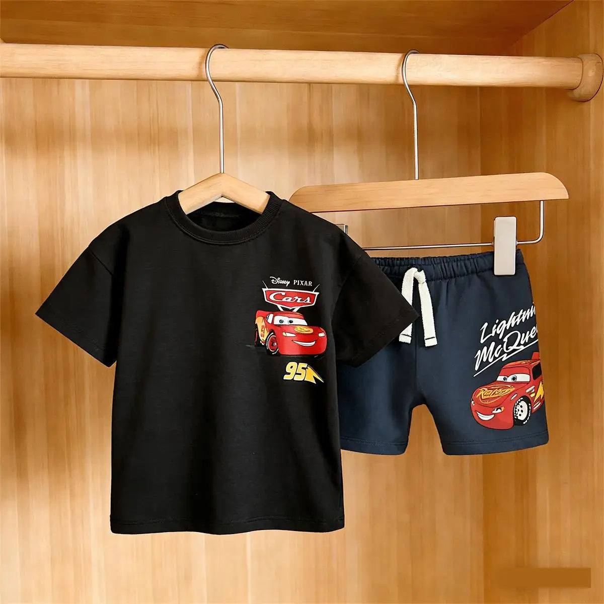Child Summer Clothing Short-sleeved Outfits Casual Sports Tshirt+Shorts Casual Fashion Suits 1-7Years Old Kids Tees Shorts Set
