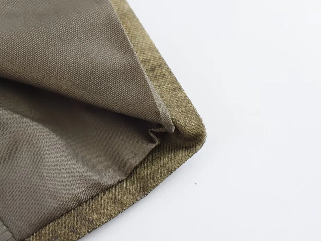 VTKW Halo Dyed Buttonless Lapel Design With High-quality 2025 Spring New Women's Blazer Versatile Long Suit Jacket