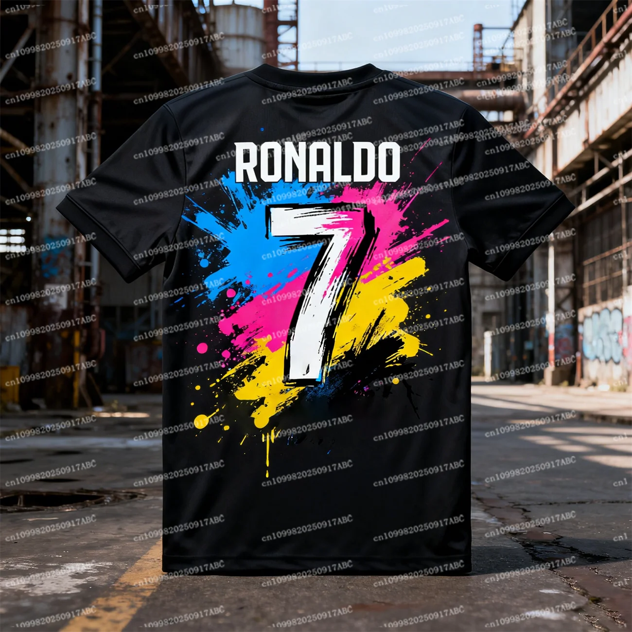 Summer Kid Jersey Men Tshirt Graffiti Ronaldo Football Jersey Kit Men Jersey Women Tshirt Kid Tshirt Women Jersey T-Shirt