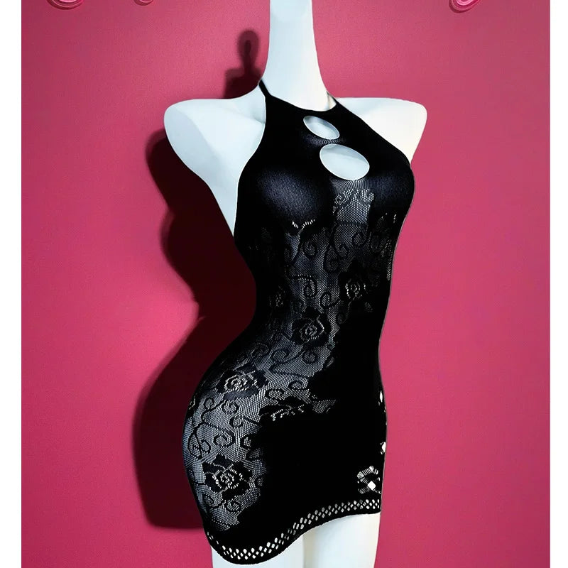 1PC Sexy Women Fishnet Cover Up Without Bikini Hollow Out Bodycon Dress  See Through Beachwear Summer Women's Swimwear DSH786