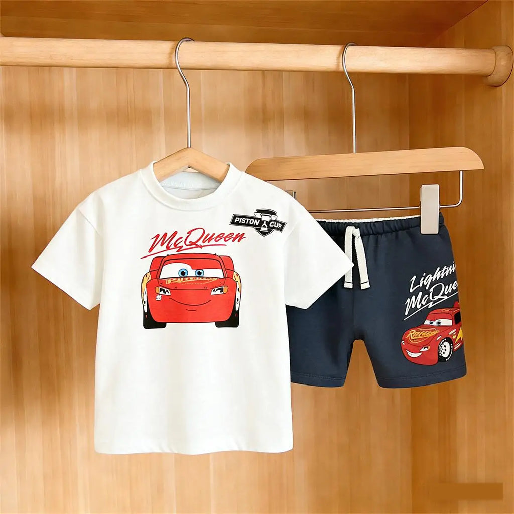 Child Summer Clothing Short-sleeved Outfits Casual Sports Tshirt+Shorts Casual Fashion Suits 1-7Years Old Kids Tees Shorts Set