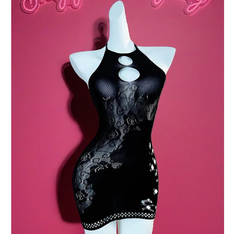 1PC Sexy Women Fishnet Cover Up Without Bikini Hollow Out Bodycon Dress  See Through Beachwear Summer Women's Swimwear DSH786