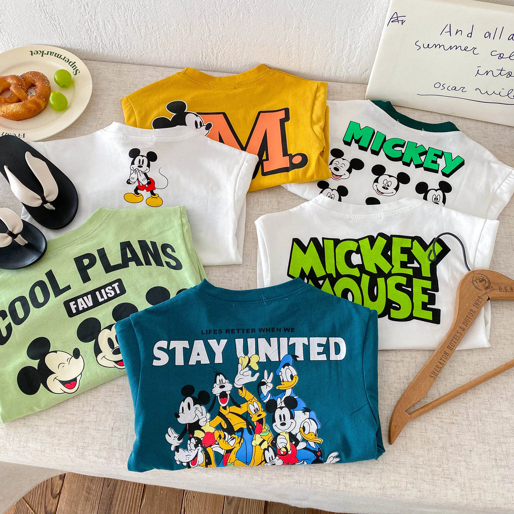 Fashion Casual T-shirt Children's Clothing Printed Cartoon Kids Short Sleeve Tops Tees Boutique Boys Girls Clothes O-neck Tshirt