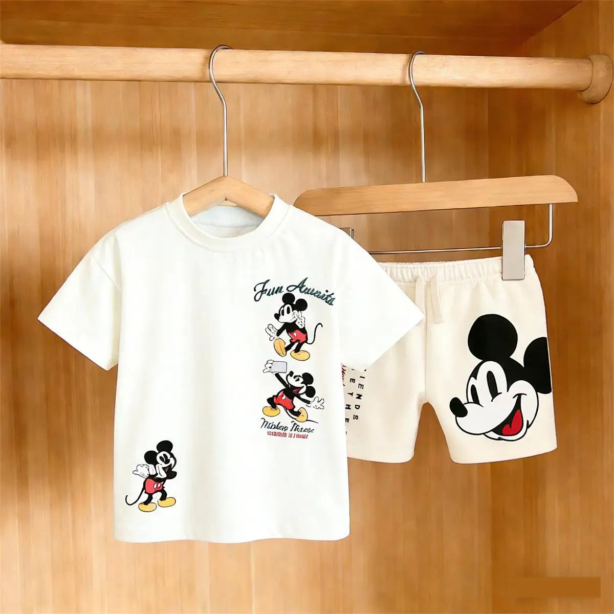 Child Summer Clothing Short-sleeved Outfits Casual Sports Tshirt+Shorts Casual Fashion Suits 1-7Years Old Kids Tees Shorts Set