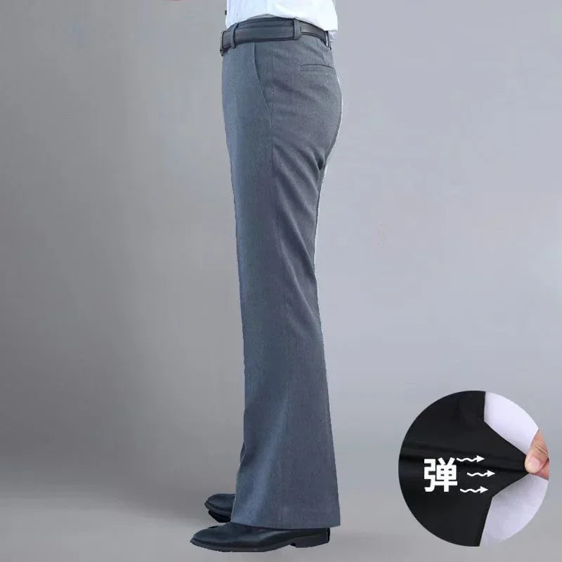 2024 Autumn Spring New Men's Flared Trousers Formal Pants Bell Bottom Pant Dance Suit Pants Formal Wedding Pants for Men A272