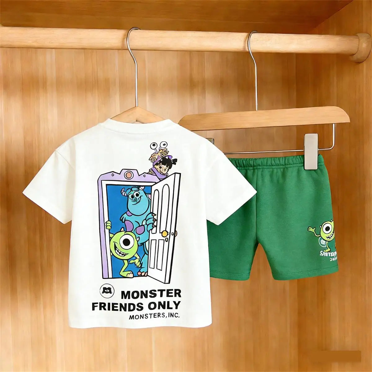 Child Summer Clothing Short-sleeved Outfits Casual Sports Tshirt+Shorts Casual Fashion Suits 1-7Years Old Kids Tees Shorts Set