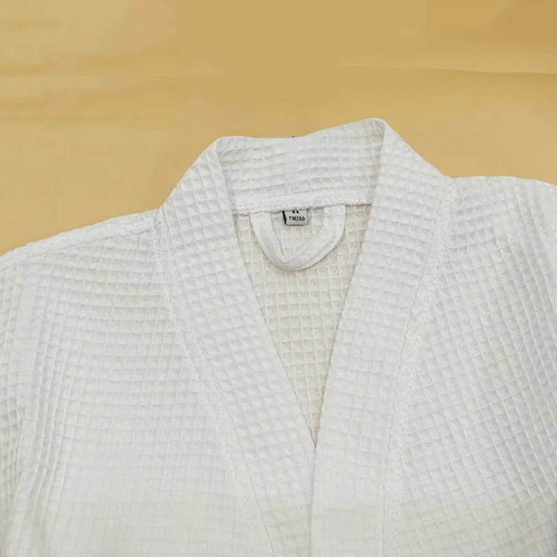 Cotton Waffle Kids Bathrobe - A Class 2025 S/S Soft Absorbent Non-Shedding Belted Homewear After Bath & Sleepwear for 3-10Y