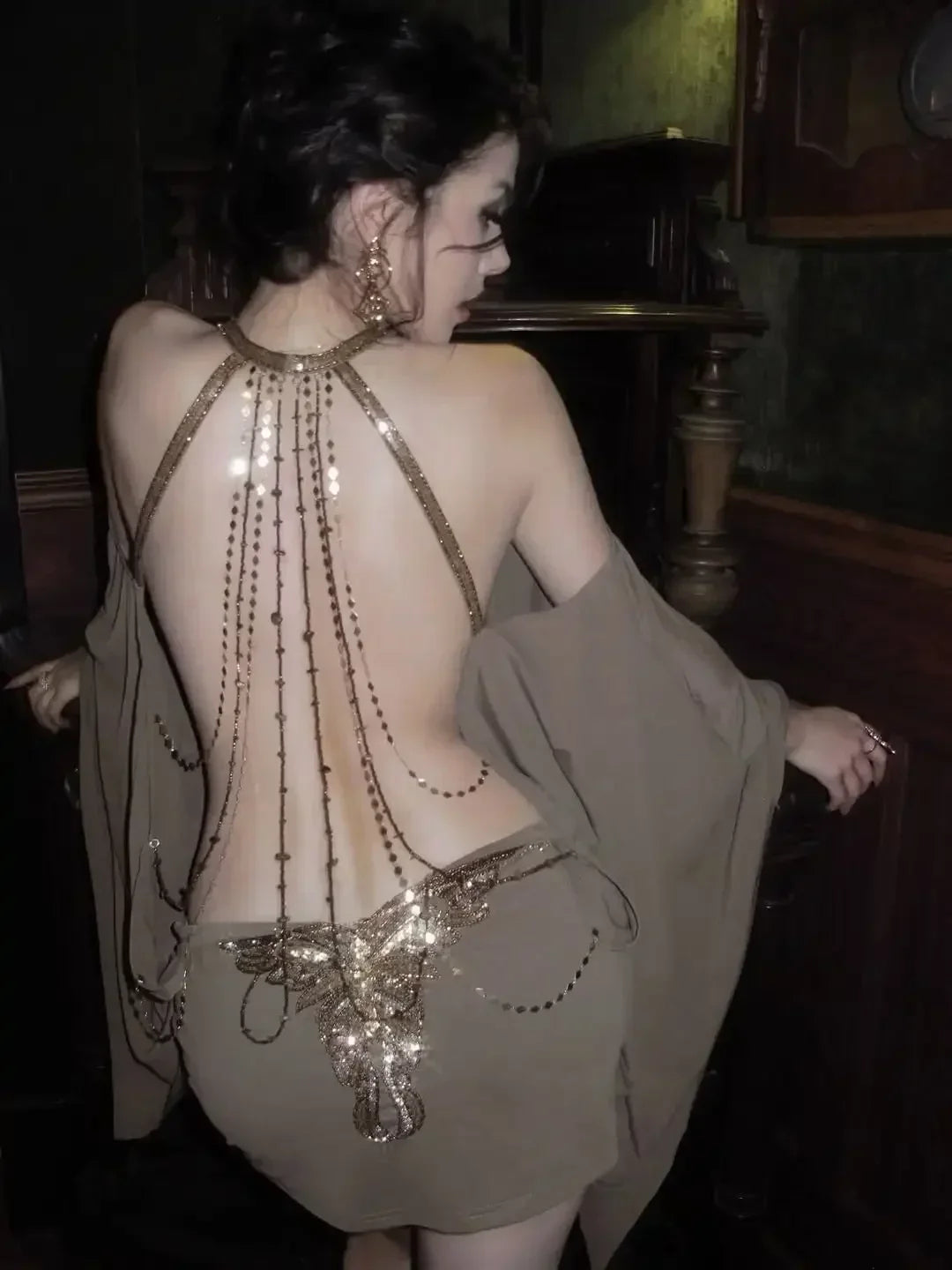 Chic Backless Batwing Sleeves Short Dress Women Sexy Solid Off Shoulder Hip Hugging Mini Dresses 2026 Spring Lady Vestidos New