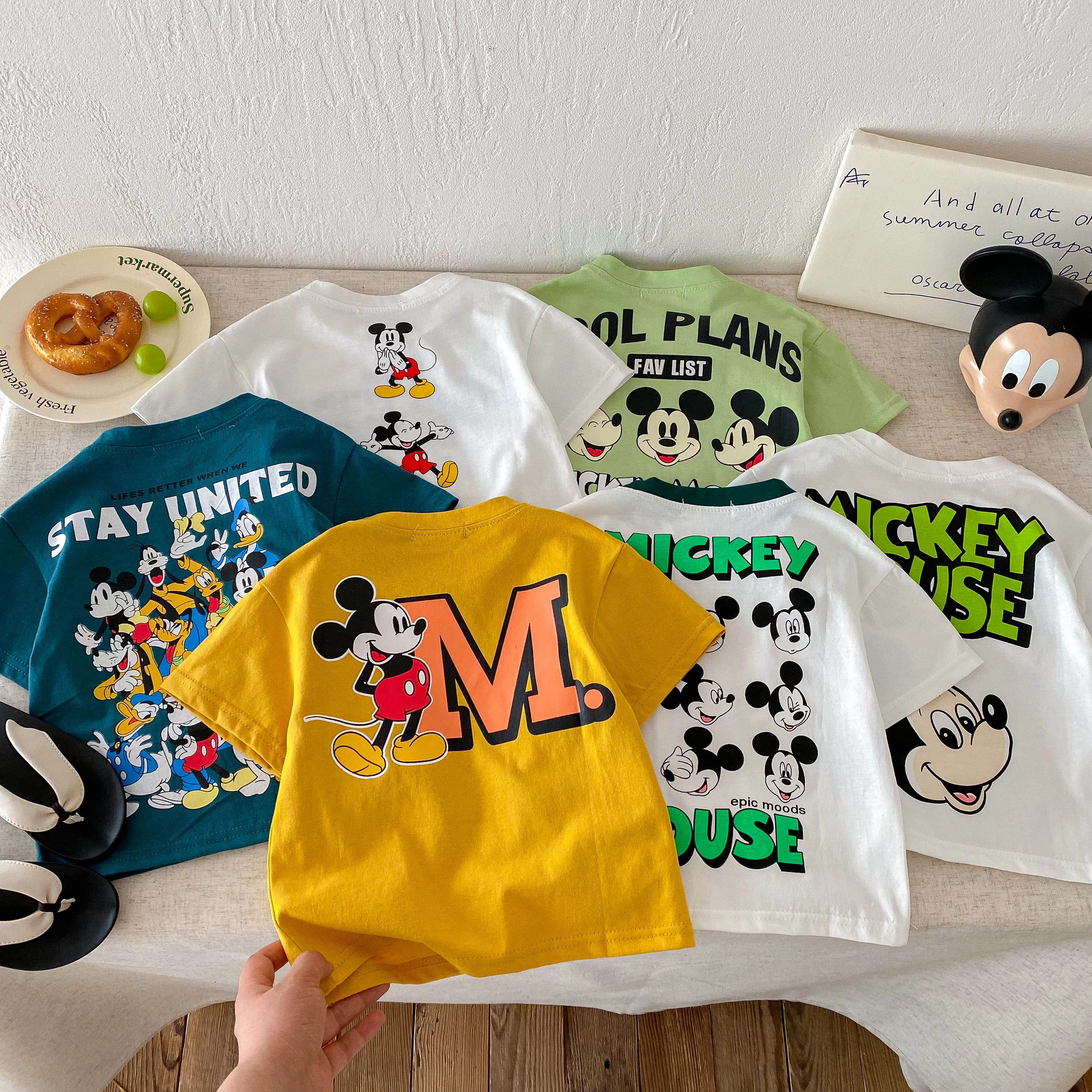 Fashion Casual T-shirt Children's Clothing Printed Cartoon Kids Short Sleeve Tops Tees Boutique Boys Girls Clothes O-neck Tshirt