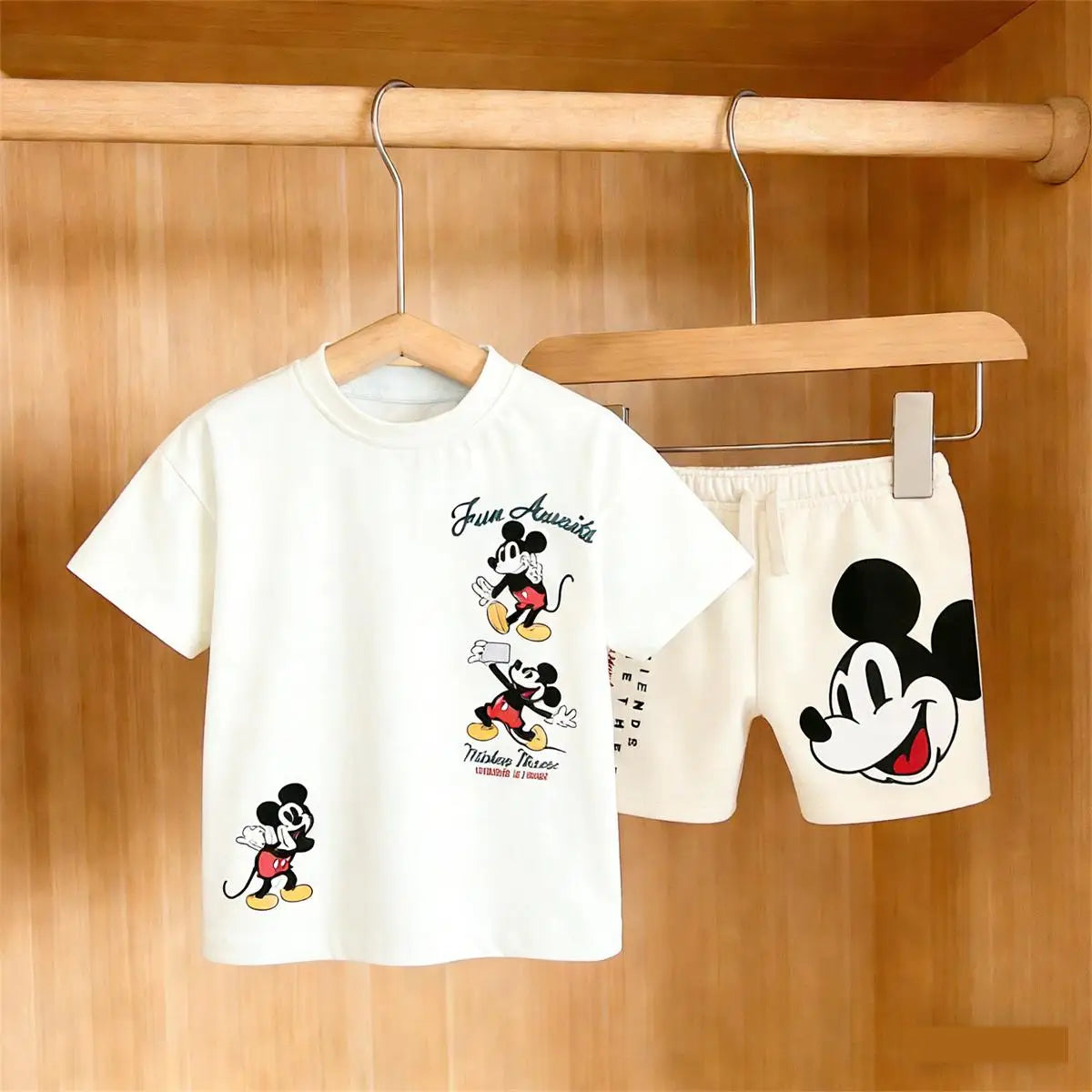 Child Summer Clothing Short-sleeved Outfits Casual Sports Tshirt+Shorts Casual Fashion Suits 1-7Years Old Kids Tees Shorts Set