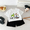 9m-7y Children's Wear Suit Printed Cartoon Toy Story Fashion Tshirts Set Kids Boys Short Sleeve Tops Shorts Leisure Outfits
