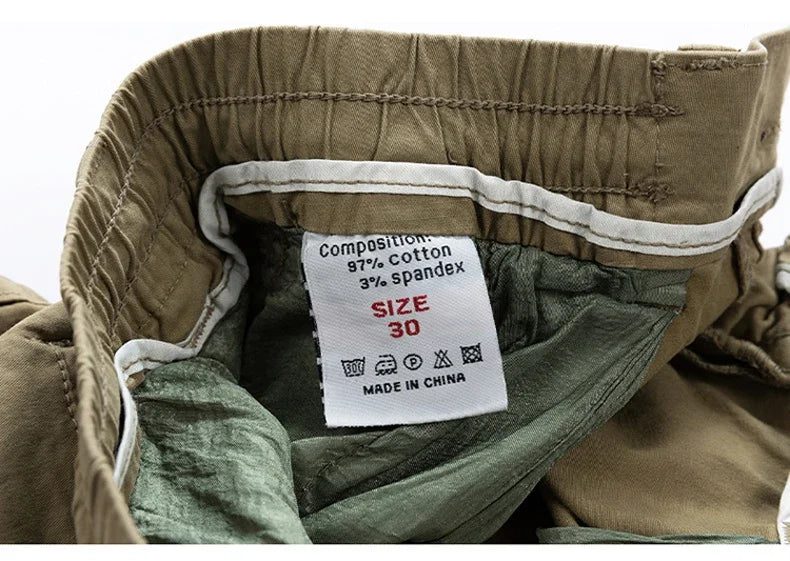 New Summer Men Cargo Shorts Mens Fashion Cotton Beach Multi Pocket Shorts Man Spring Casual Joggers Shorts Male Dropshipping