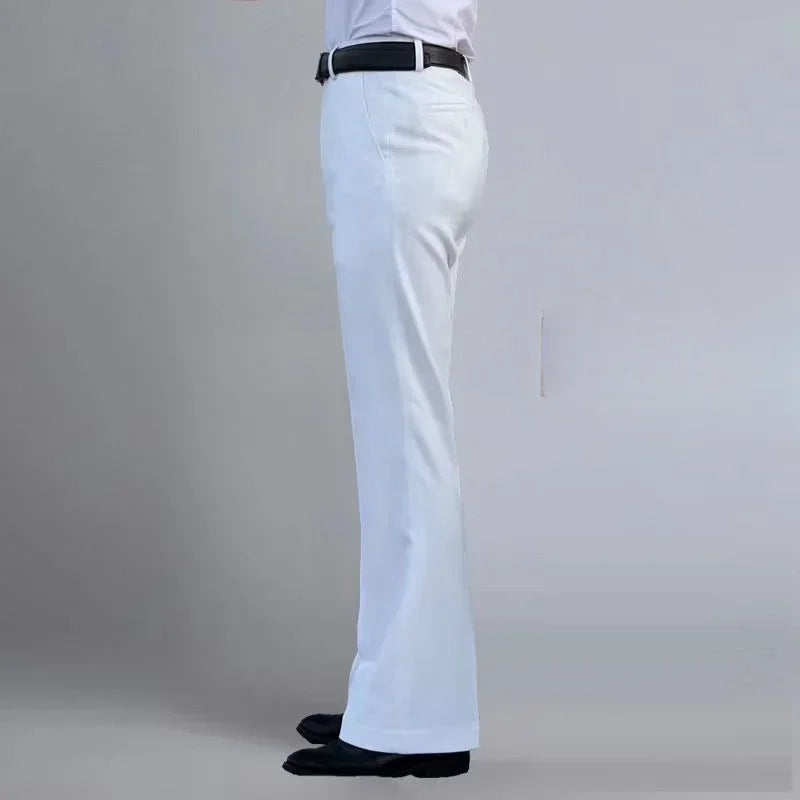 2024 Autumn Spring New Men's Flared Trousers Formal Pants Bell Bottom Pant Dance Suit Pants Formal Wedding Pants for Men A272