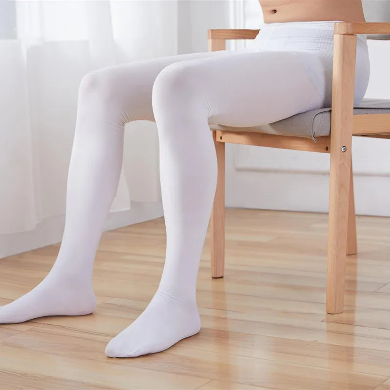 1pcs  Men 55-100kg Pantyhose Extended Black And White Spring Autumn Thin Sports Basketball Tight Stockings Pants Silk Skin Color