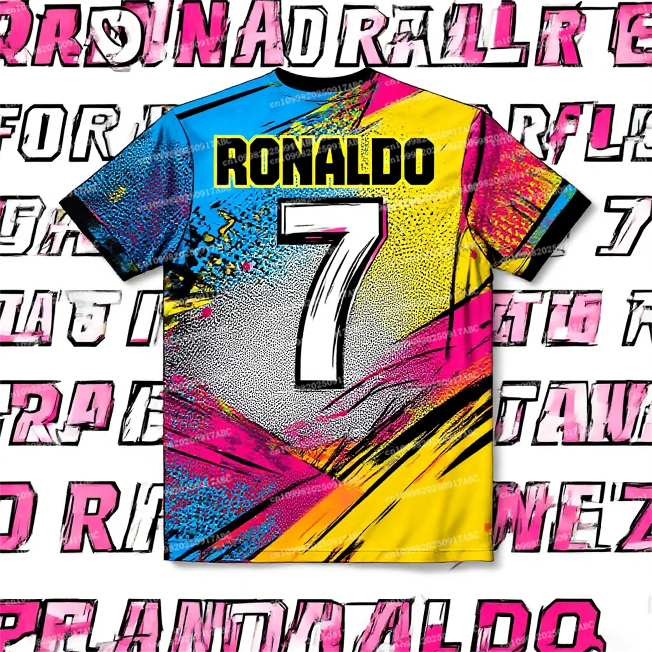 Summer Kid Jersey Men Tshirt Graffiti Ronaldo Football Jersey Kit Men Jersey Women Tshirt Kid Tshirt Women Jersey T-Shirt