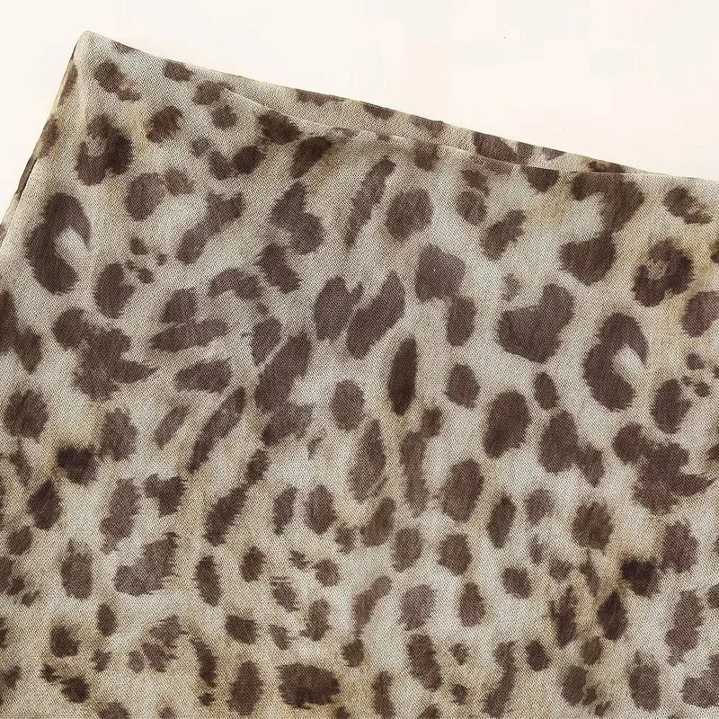 HXAO Leopard Long Skirts Women's 2024 Spring Summer Autumn Elegant Party Printed Skirts Ladies Fashion Casual Office Midi Skirts