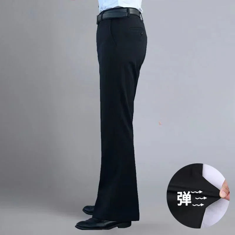 2024 Autumn Spring New Men's Flared Trousers Formal Pants Bell Bottom Pant Dance Suit Pants Formal Wedding Pants for Men A272