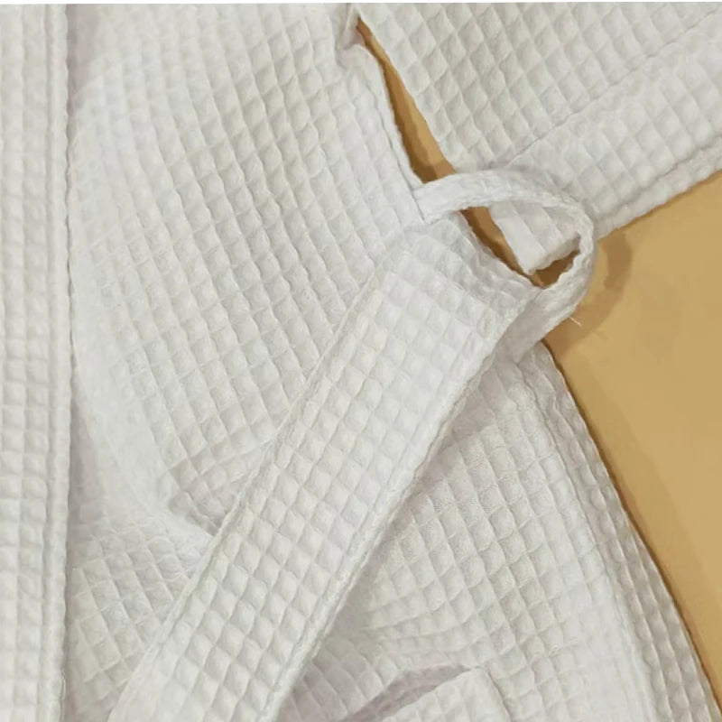 Cotton Waffle Kids Bathrobe - A Class 2025 S/S Soft Absorbent Non-Shedding Belted Homewear After Bath & Sleepwear for 3-10Y