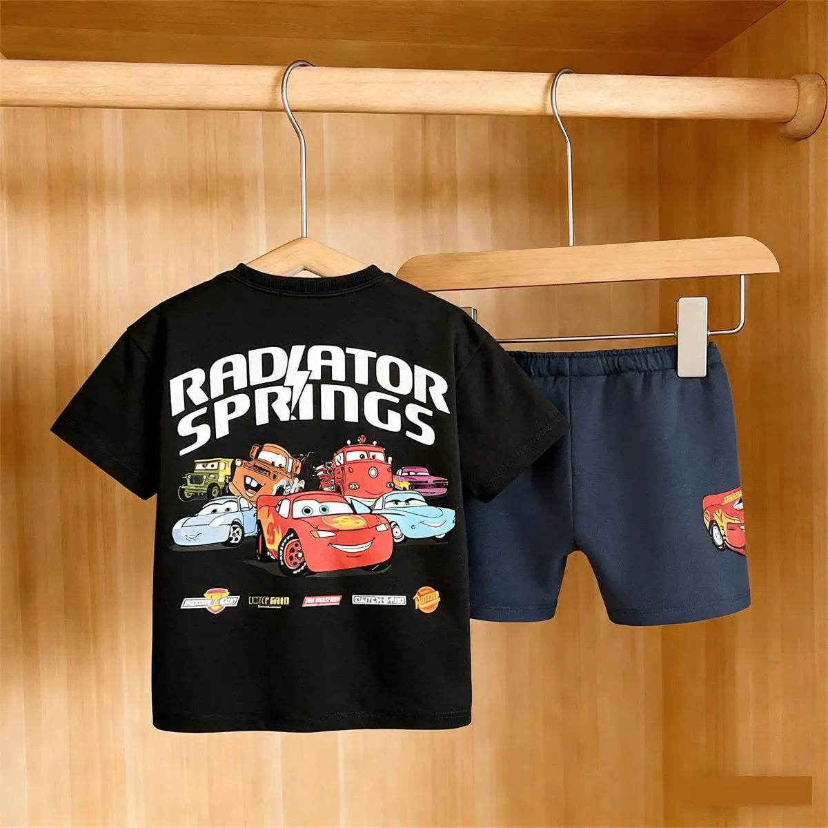 Child Summer Clothing Short-sleeved Outfits Casual Sports Tshirt+Shorts Casual Fashion Suits 1-7Years Old Kids Tees Shorts Set
