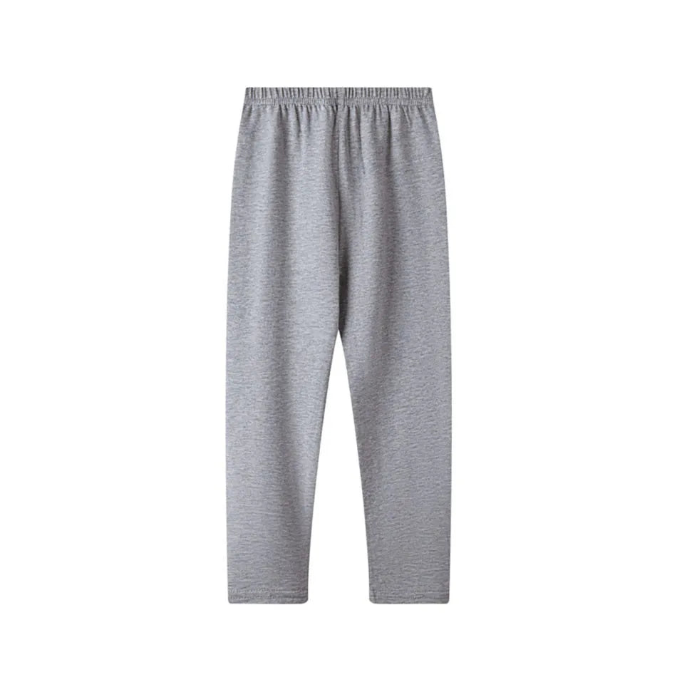 Girl Soft Cotton Knit Leggings Solid Color Stretchy Comfortable Spring Summer Sleepwear Kids Lightweight Pants Children Trousers