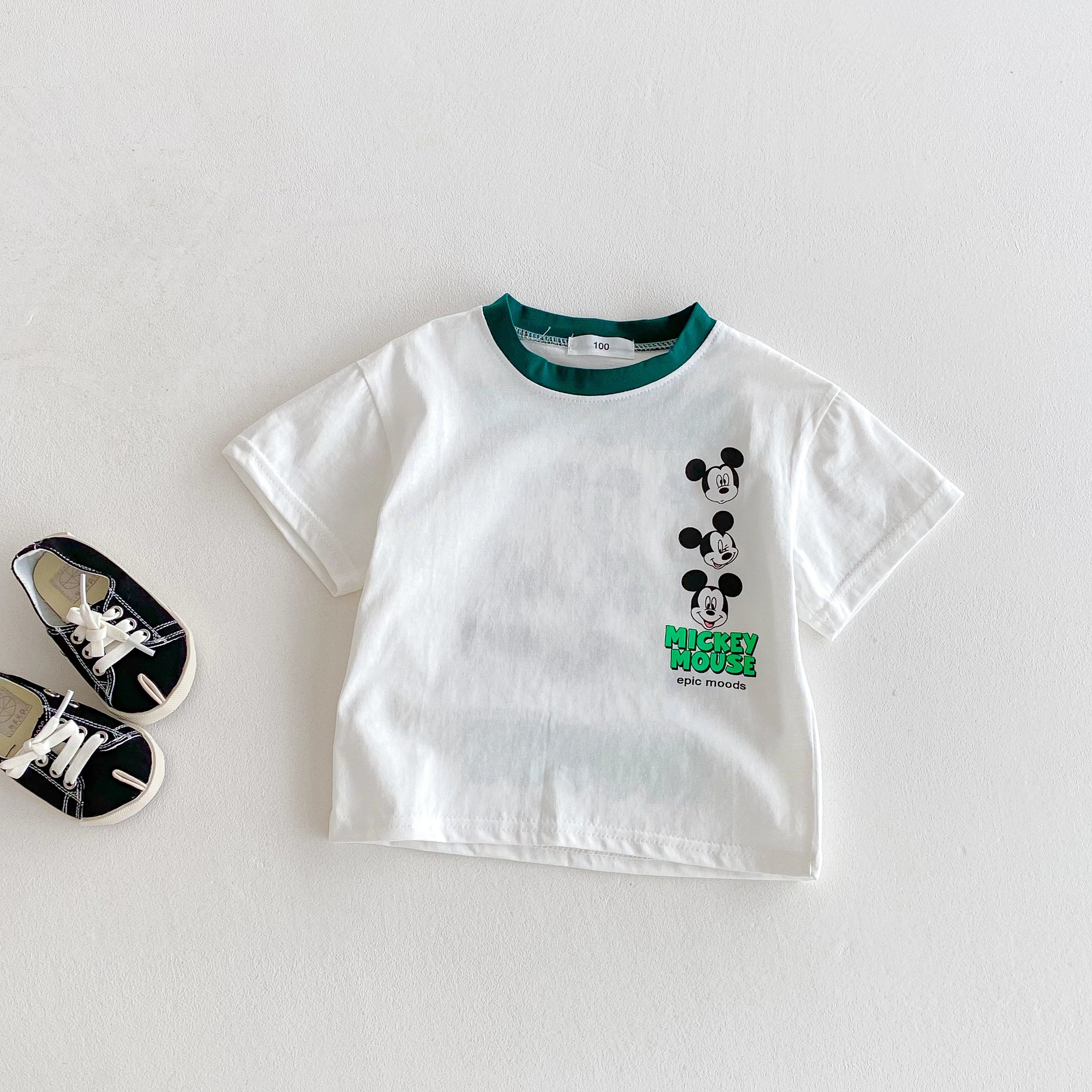 Fashion Casual T-shirt Children's Clothing Printed Cartoon Kids Short Sleeve Tops Tees Boutique Boys Girls Clothes O-neck Tshirt