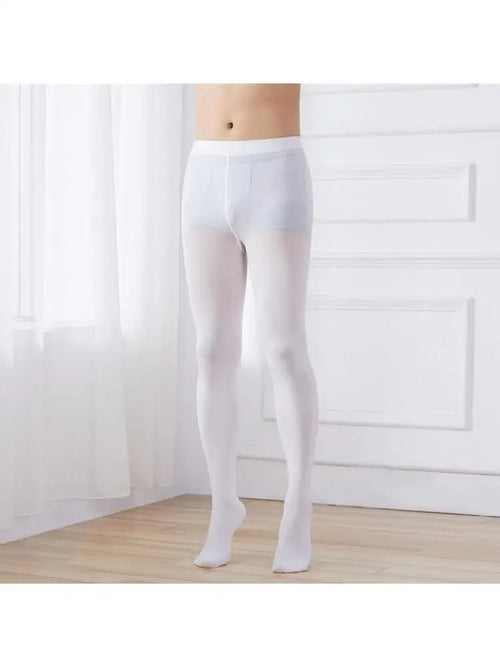 1pcs  Men 55-100kg Pantyhose Extended Black And White Spring Autumn Thin Sports Basketball Tight Stockings Pants Silk Skin Color